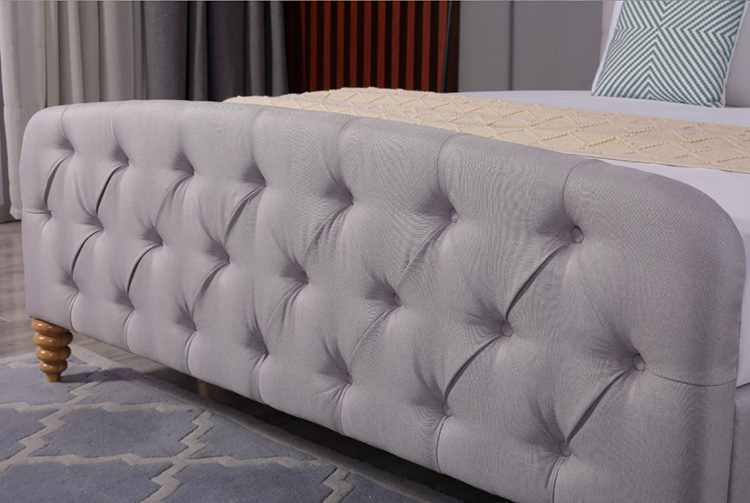 tufted fabric platform bed 5