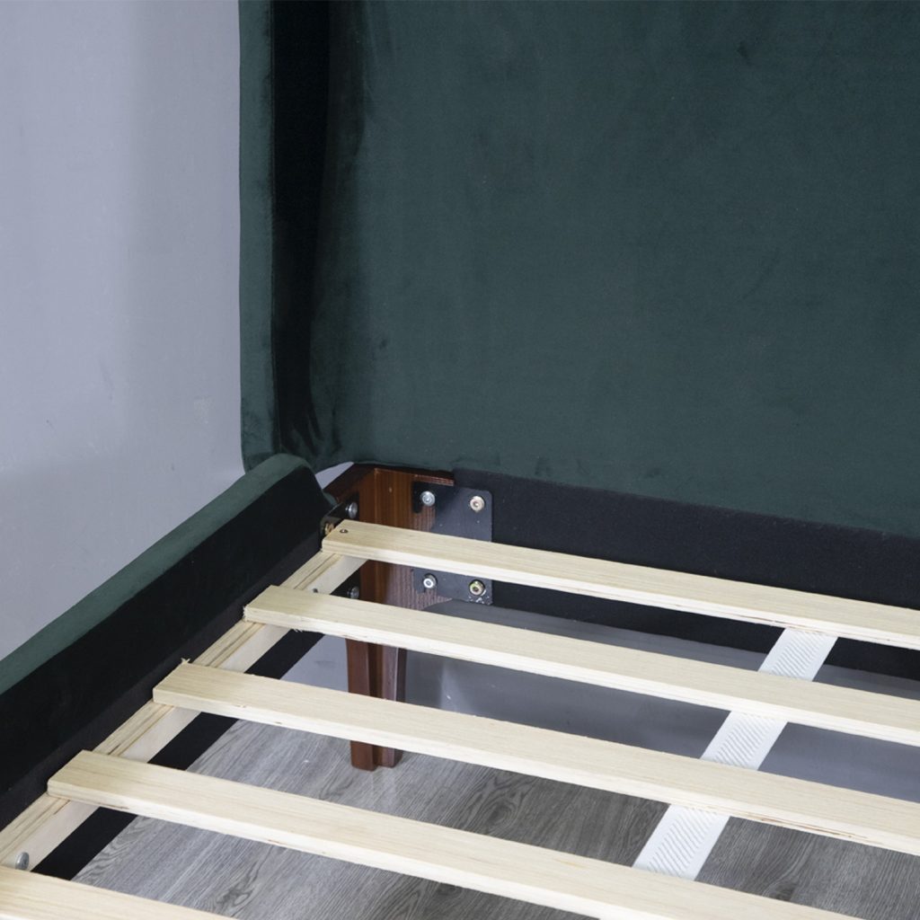 Dark Green Wooden Flat Bed 5