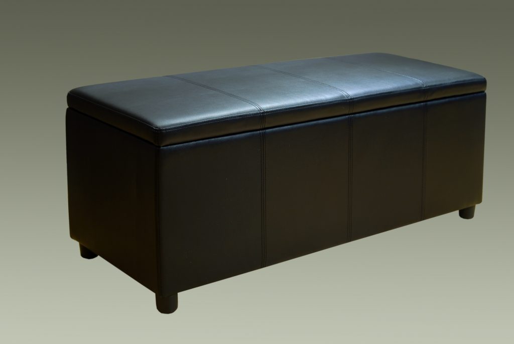 Modern Leather Storage Bench 1