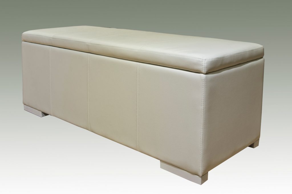 Modern Leather Storage Bench 2