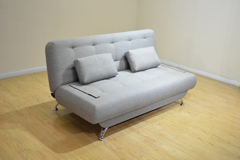 Gray Linen Fabric Sofa Bed 1