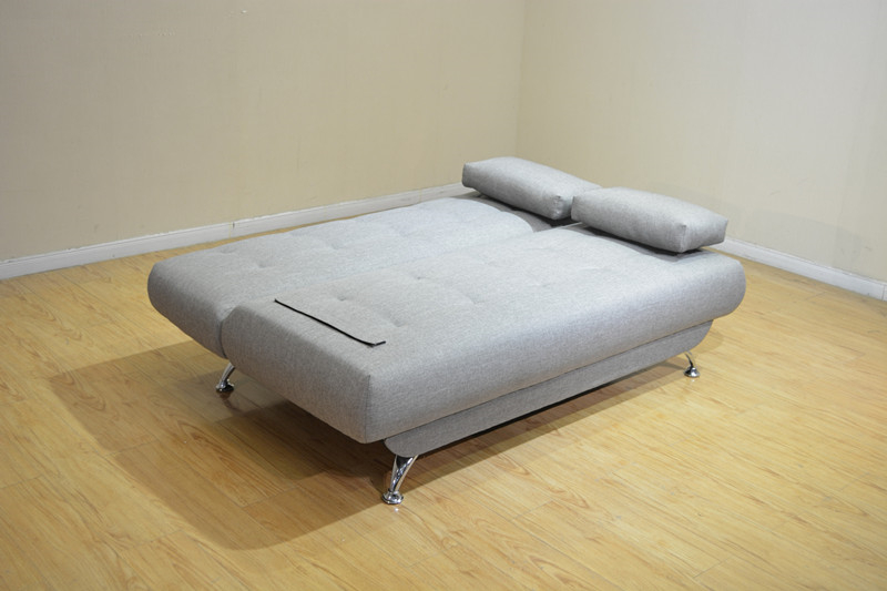 Gray Linen Fabric Sofa Bed 3