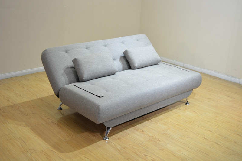 Gray Linen Fabric Sofa Bed 4