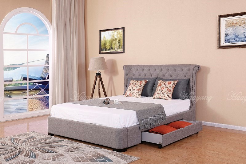 Modern Fabric Storage Bed 7