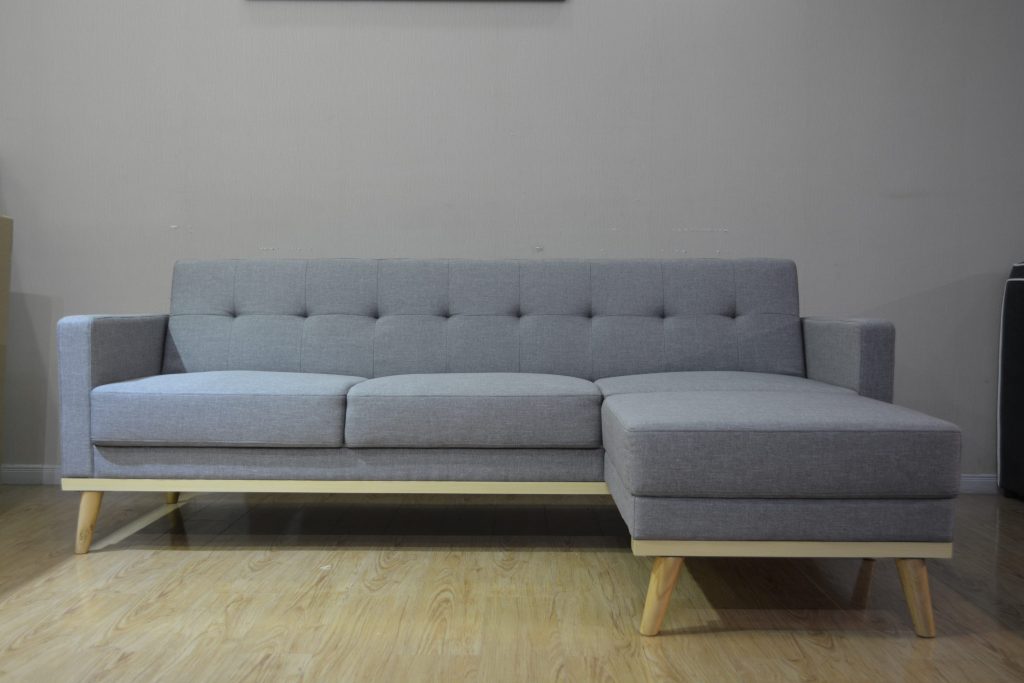 Wooden Linen Fabric Sectional Sofa 4