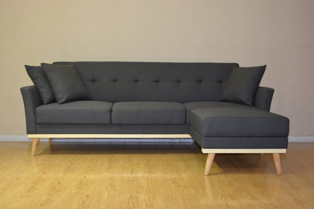 Wooden Linen Fabric Sectional Sofa 6